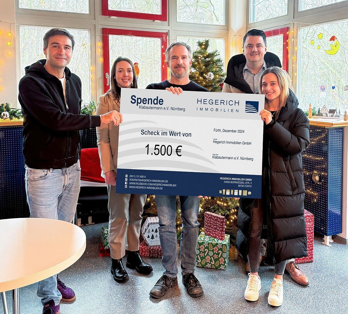 Foto Hegerich Immobilien GmbH spendet 1.500 Euro