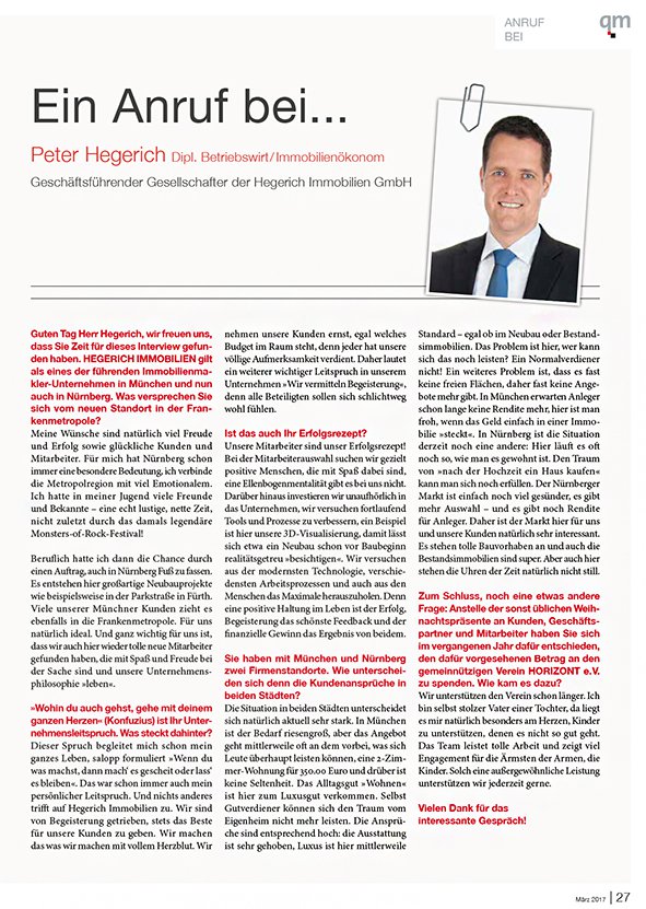 Foto Gesch�ftsf�hrender Gesellschafter der Hegerich Immobilien GmbH