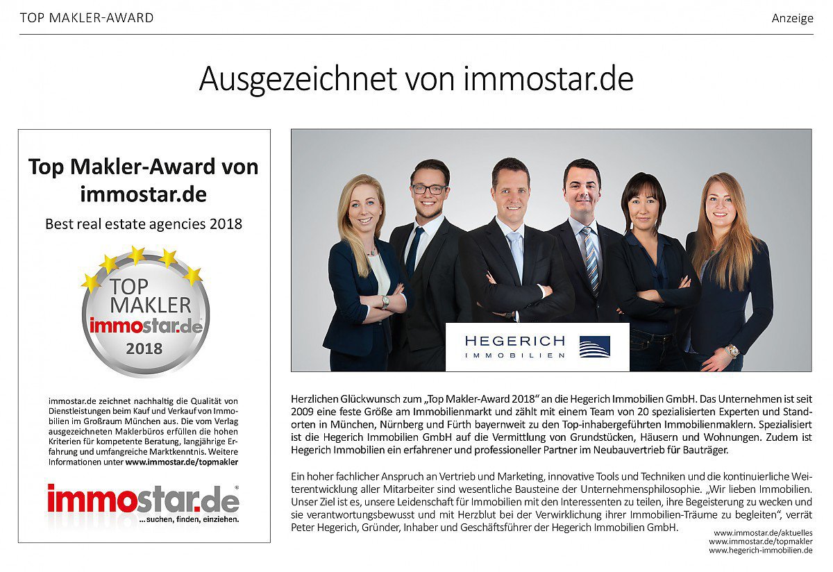 immostar.de Top Makler Award 2018