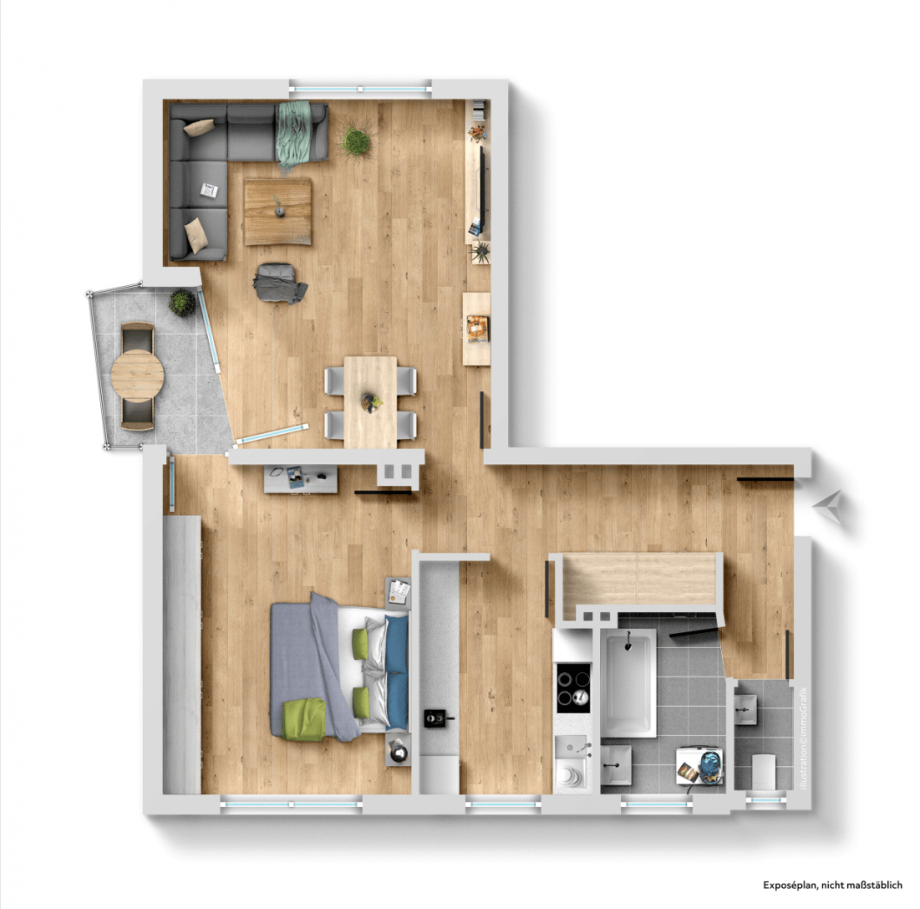 Grundriss Etagenwohnung F�rth
