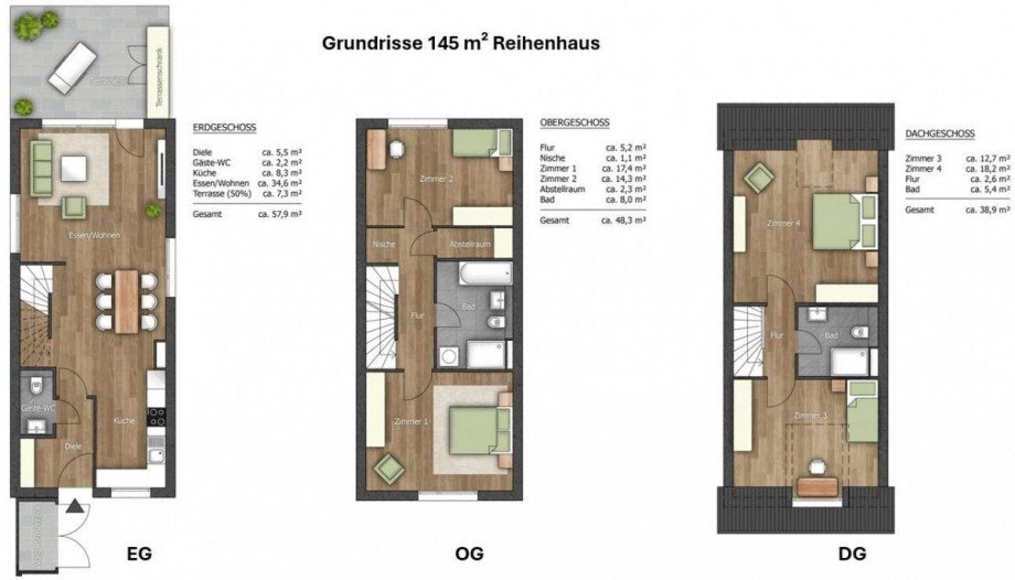 Grundriss145 Reihenendhaus N�rnberg