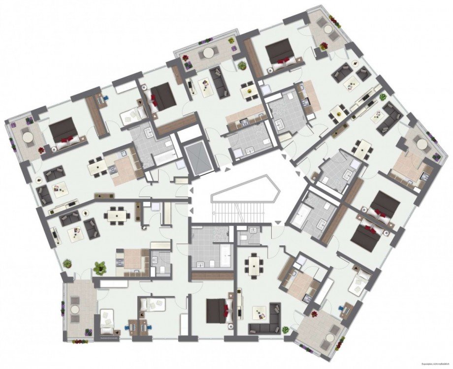 Grundrisse Geschossplan 3 OG Etagenwohnung N�rnberg