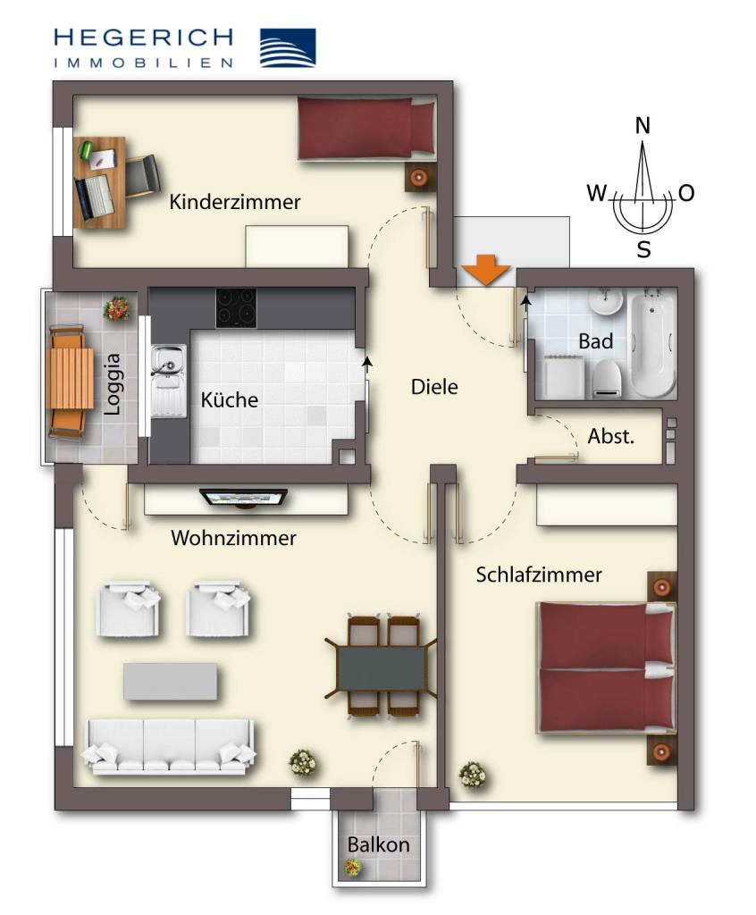 Grundriss Etagenwohnung M�nchen
