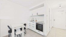 K�chen- und Essbereich HEGERICH: Moderne 1-Zimmer-Erdgeschosswohnung mit Loggia in Sendling-Westpark!