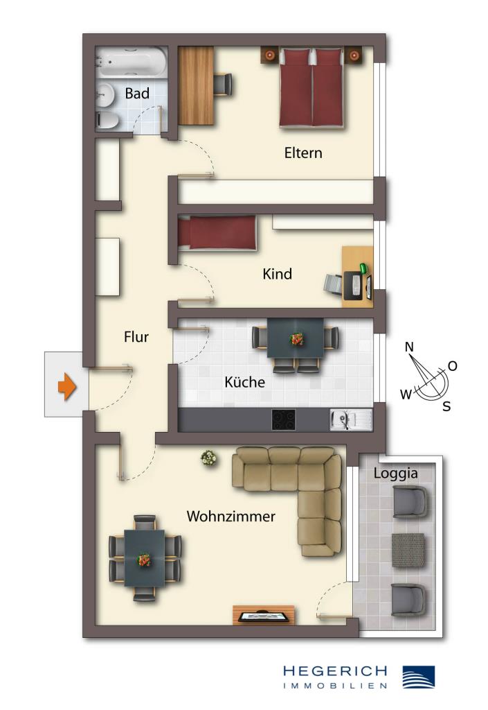 Grundriss Etagenwohnung M�nchen
