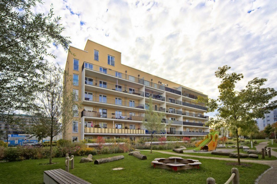 Au�enansicht Westseite Etagenwohnung M�nchen