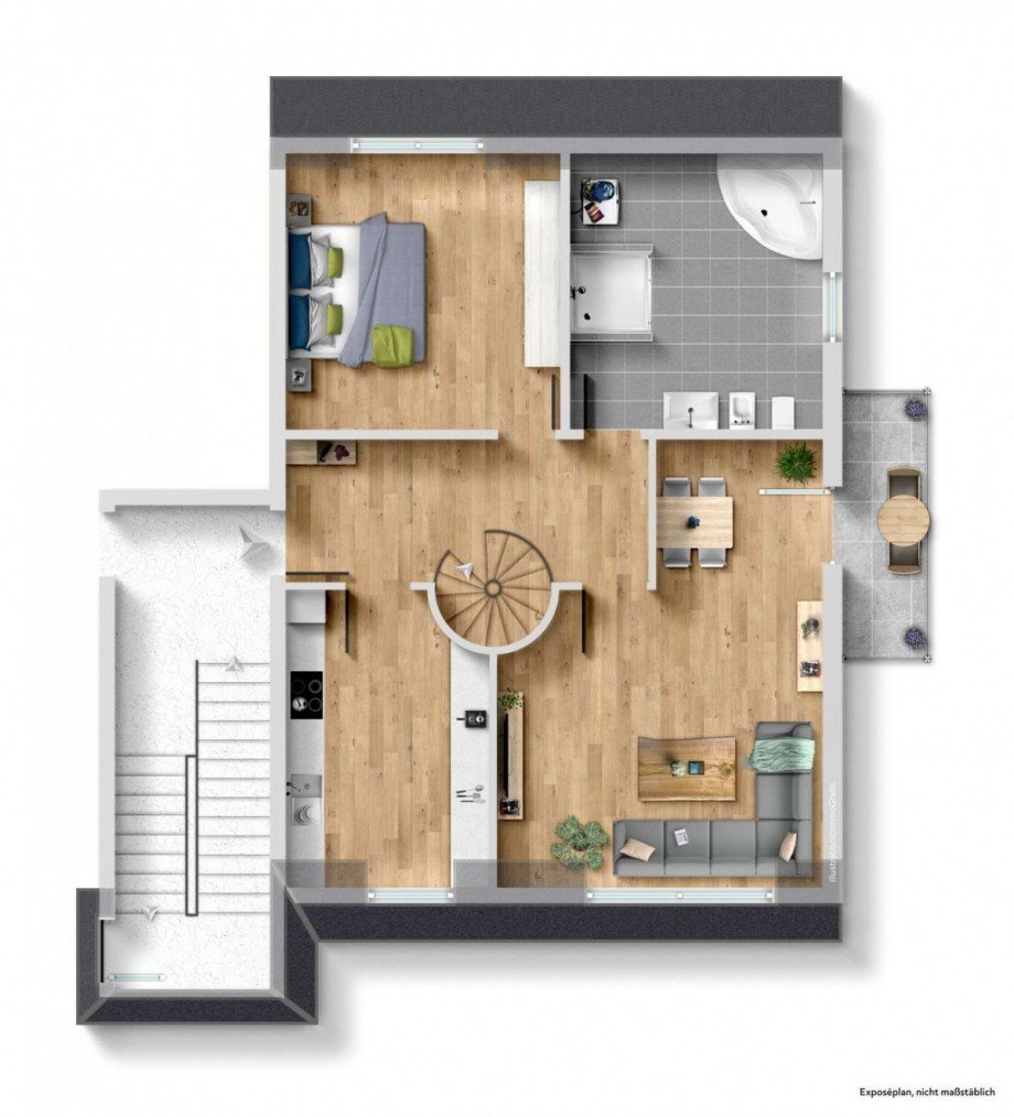 Grundriss Etage 2 Maisonettewohnung Schwarzenbruck