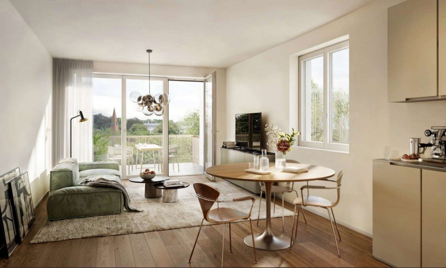 Wohnzimmer Visualisierung Erdgeschosswohnung N�rnberg