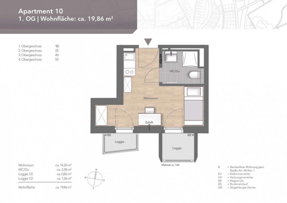 UNITED HOMES Giesing Grundrisse-A25 Etagenwohnung M�nchen