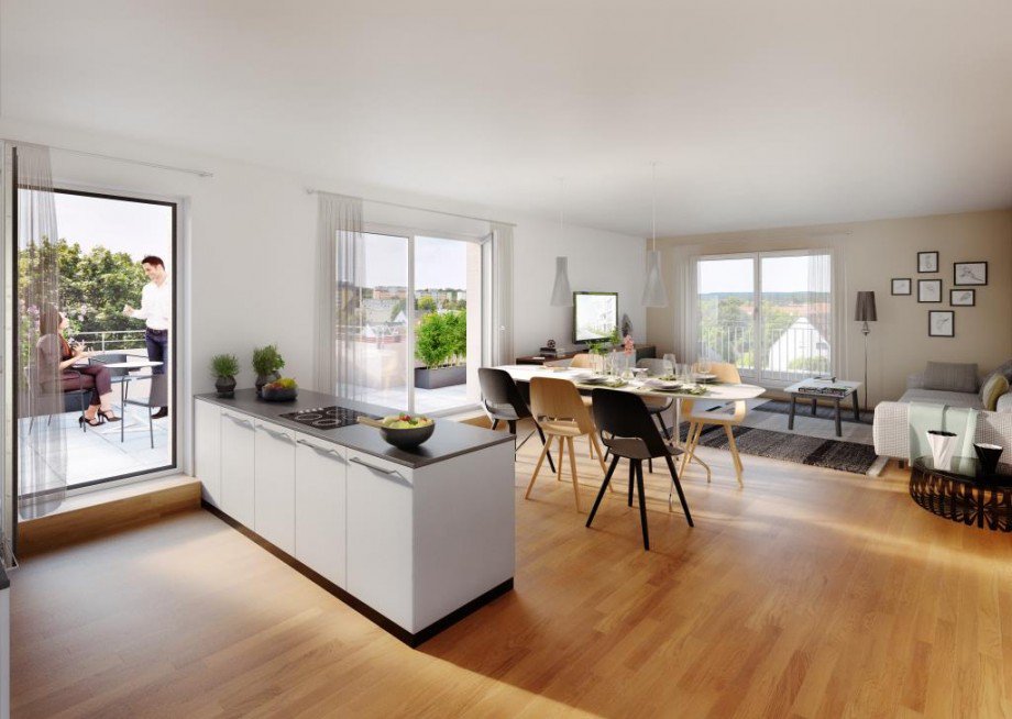 Visualisierung Wohnbereich Etagenwohnung N�rnberg