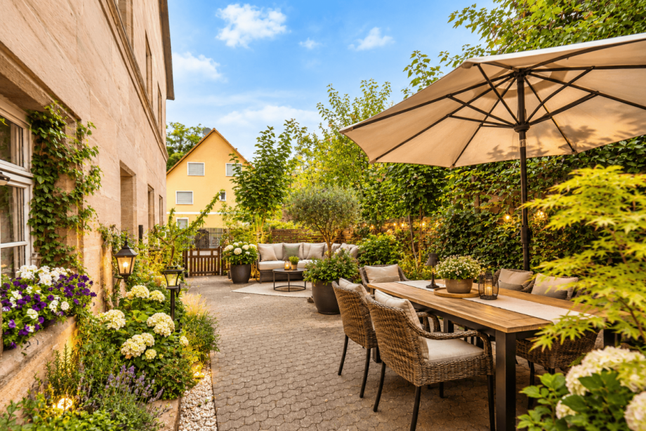 Gemeinschaftsgarten (KI generiert) Etagenwohnung N�rnberg