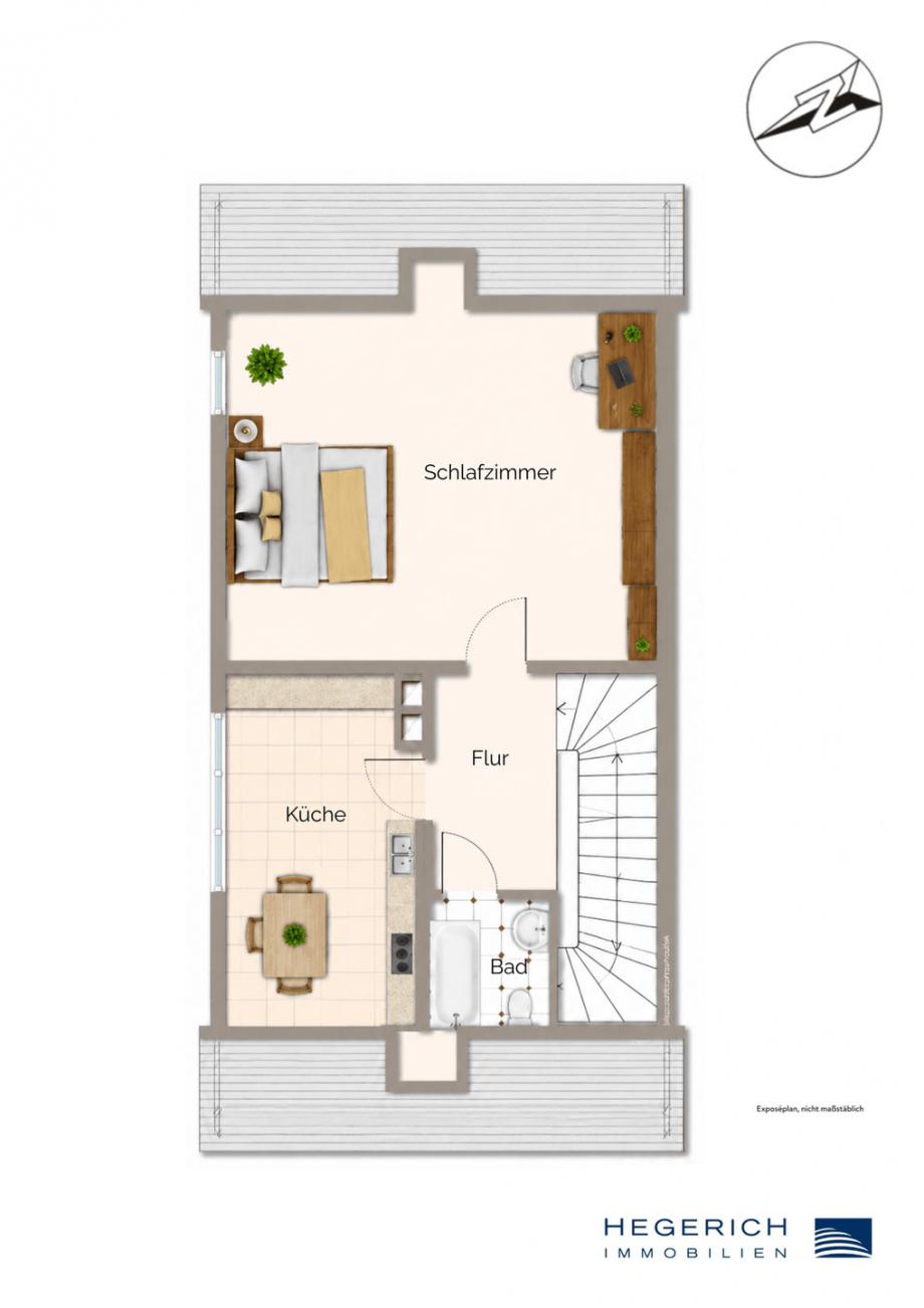 Grundriss Dachgeschoss Reihenhaus M�nchen
