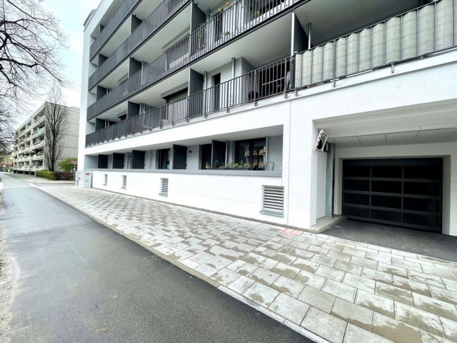 Blick von der Hansastra�e Erdgeschosswohnung M�nchen