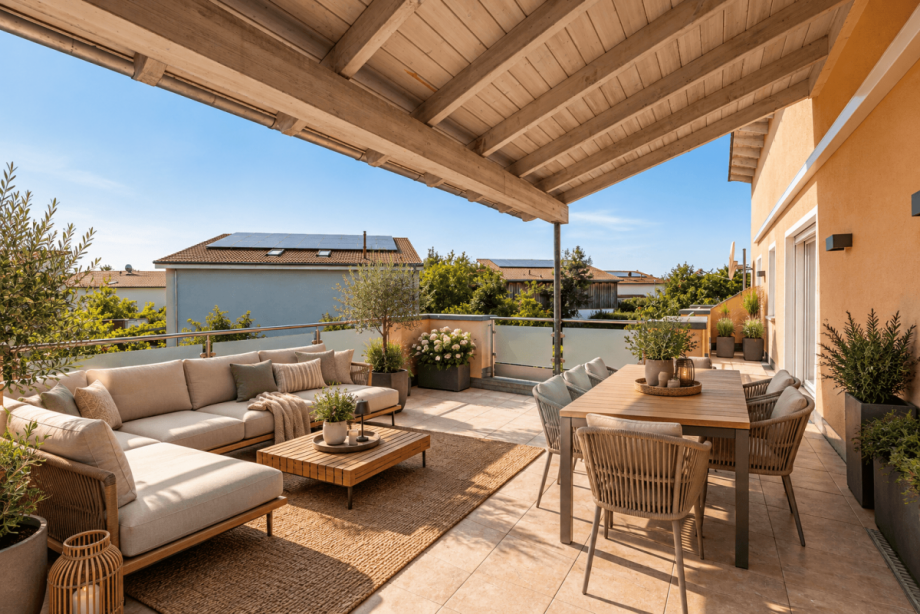 Dachterrasse (KI optimiert) Villa Erlangen