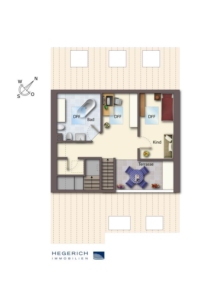 Grundriss Dach Dachgeschosswohnung M�nchen