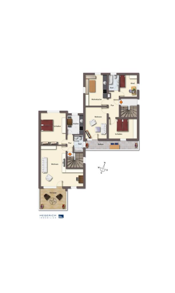 Grundriss Obergescho� Mehrfamilienhaus M�nchen