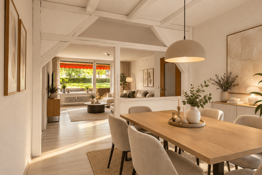 Esszimmer - KI visualisiert Wohnung N�rnberg