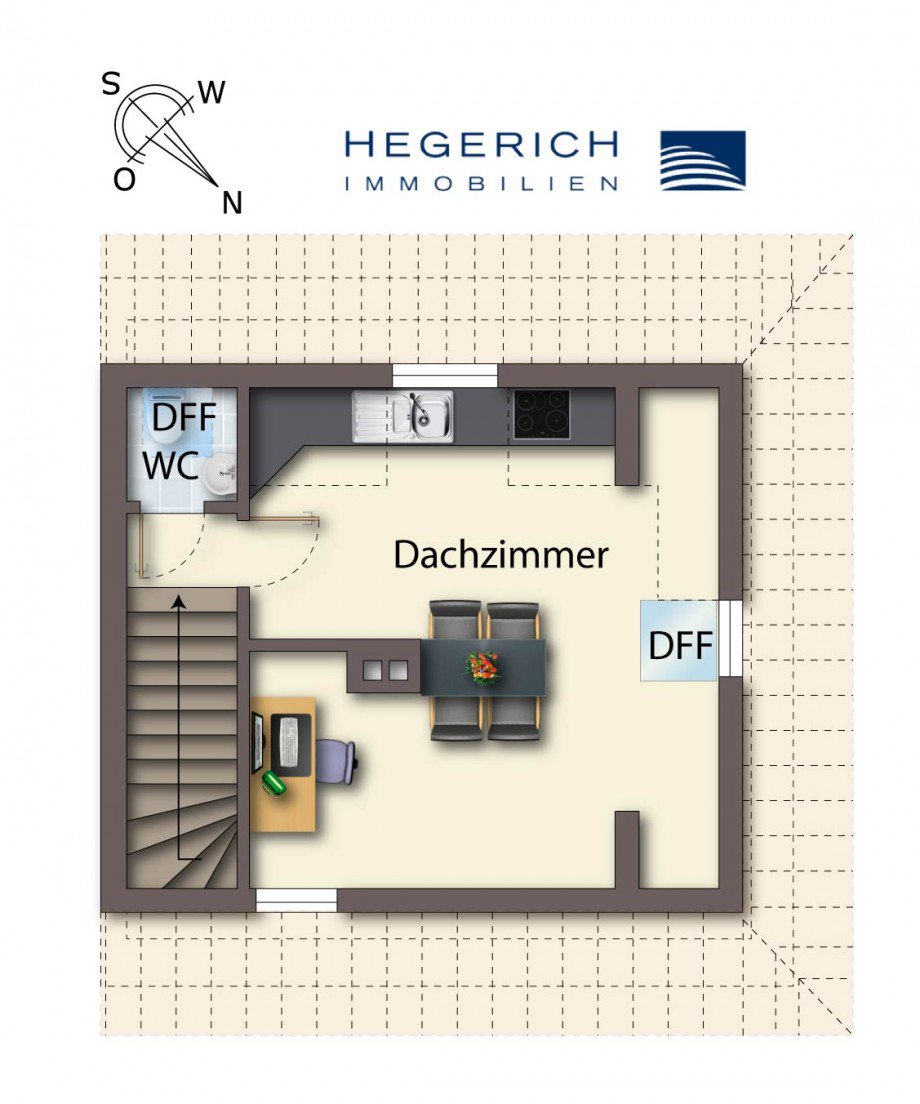Grundriss DG Doppelhaush�lfte M�nchen