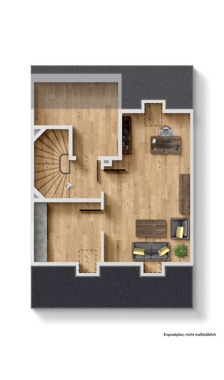 Grundriss DG Reihenmittelhaus F�rth