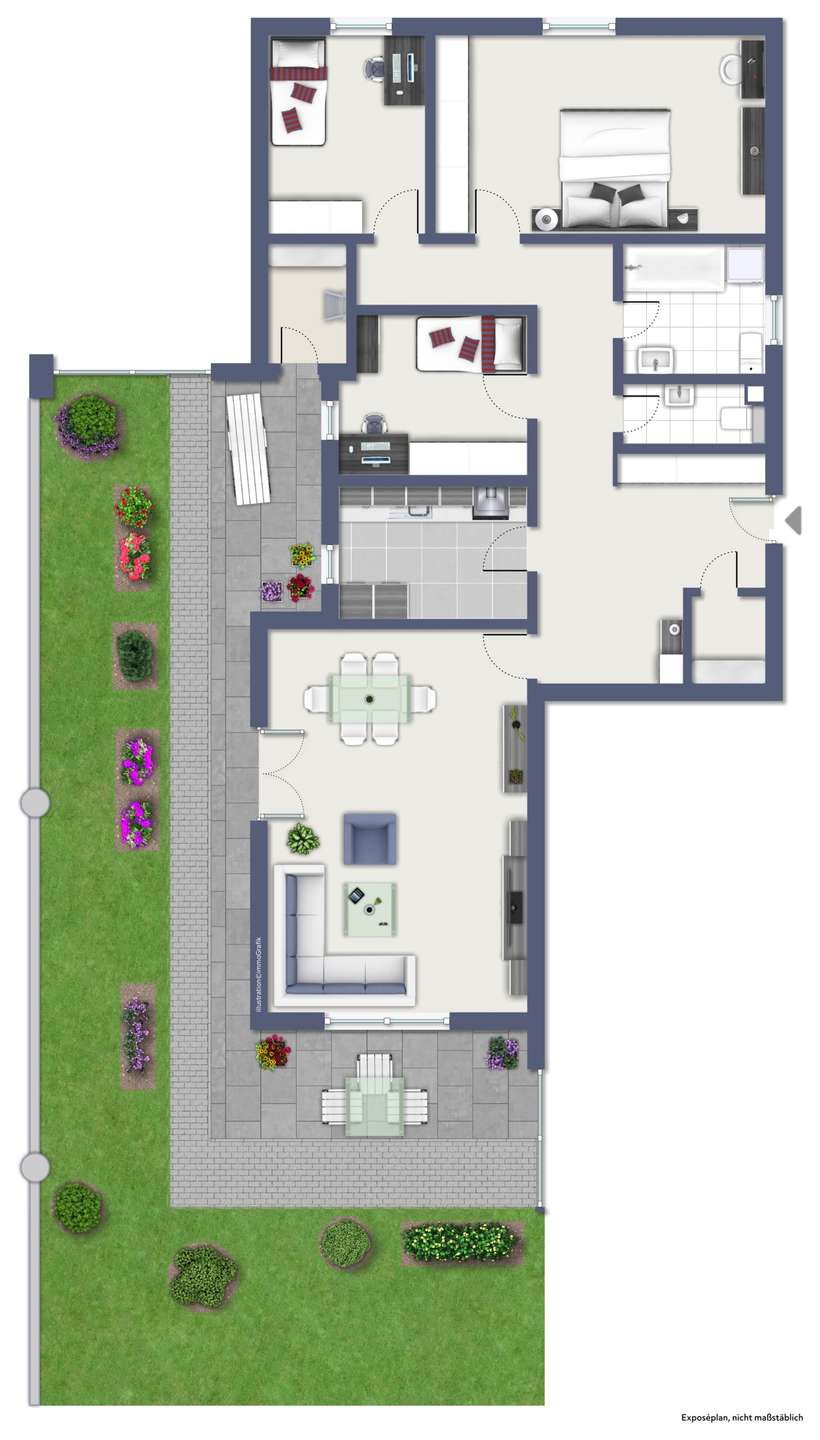 Grundriss Terrassenwohnung N�rnberg
