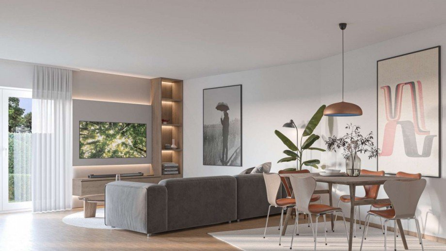 Wohn- und Essbereich (KI-generiert) Etagenwohnung N�rnberg