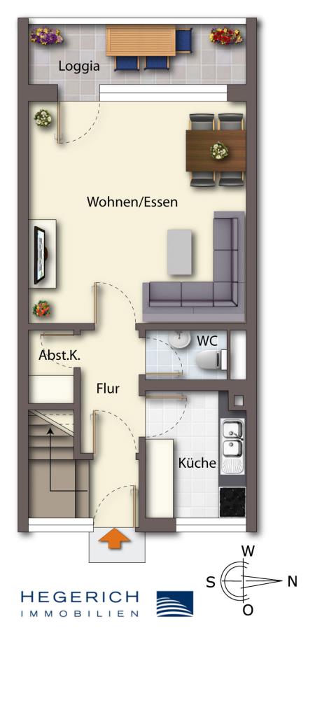 Grundriss 4. OG Maisonettewohnung M�nchen