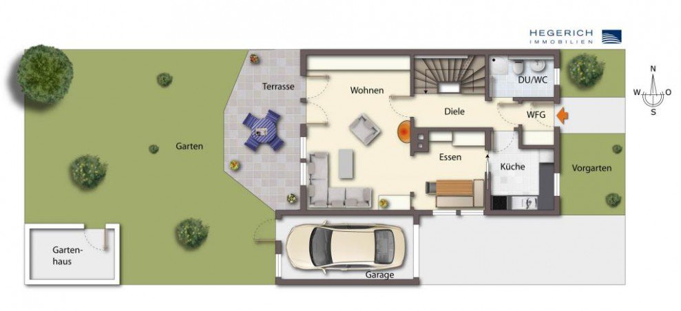 Grundriss EG Einfamilienhaus M�nchen