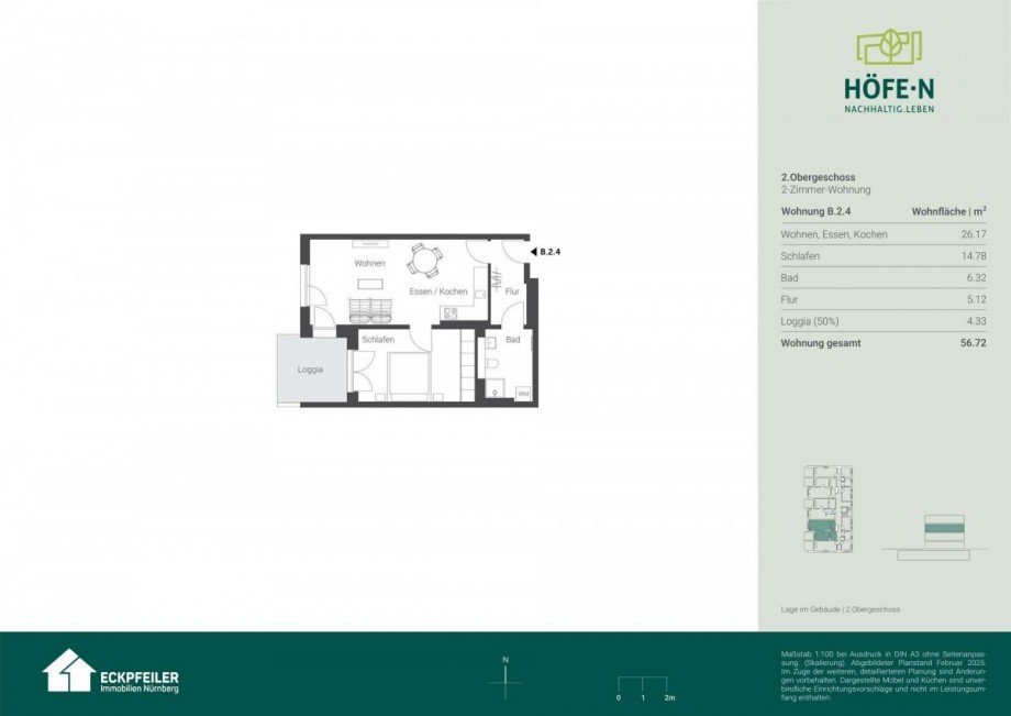 Grundriss_B_2.4 Etagenwohnung N�rnberg