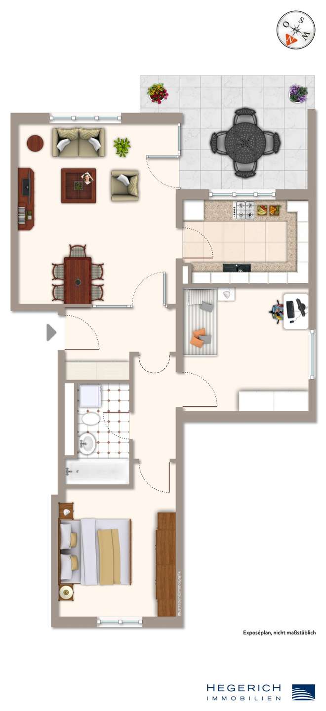 Grundriss Erdgeschosswohnung M�nchen