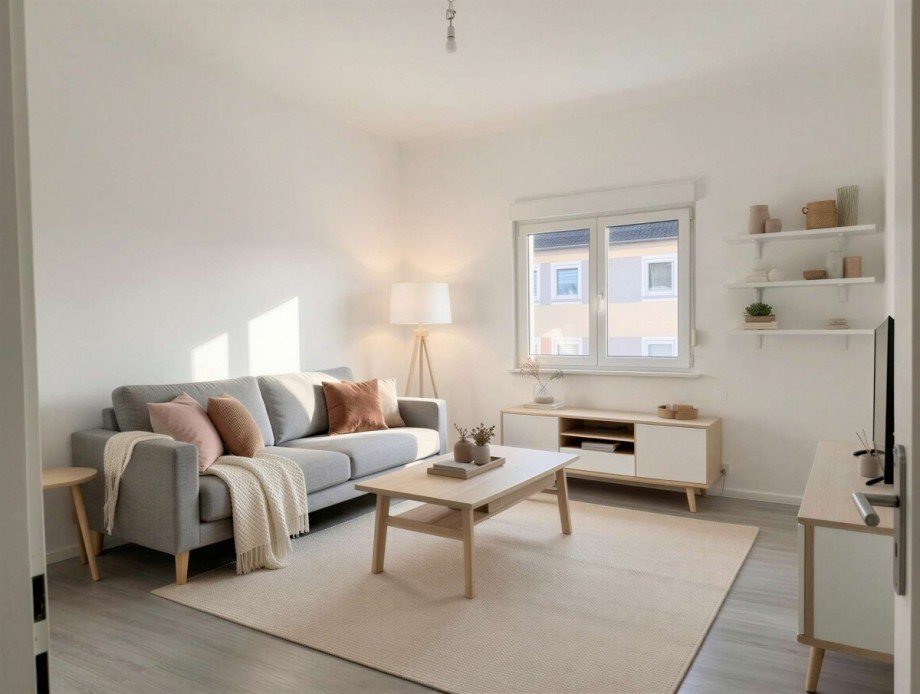 Wohnzimmer - (KI generiert) Etagenwohnung F�rth
