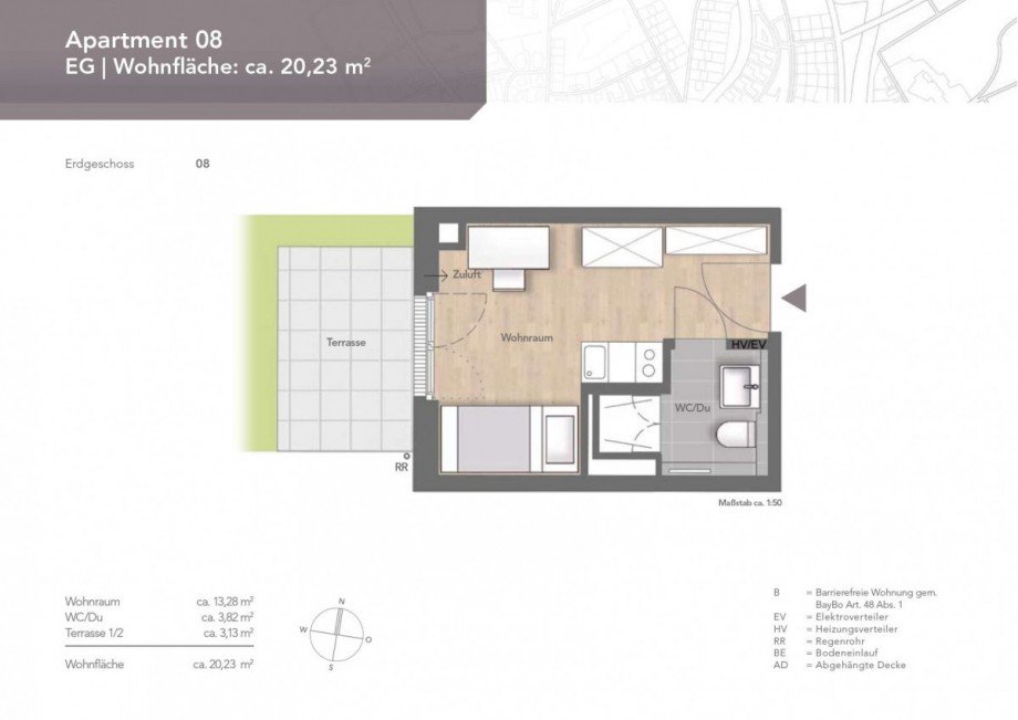 UNITED HOMES Giesing Grundrisse-A08 Etagenwohnung M�nchen