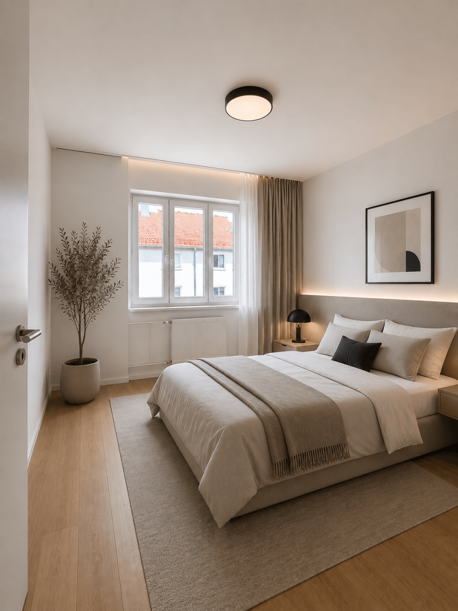Schlafzimmer (KI-generiert) Etagenwohnung N�rnberg
