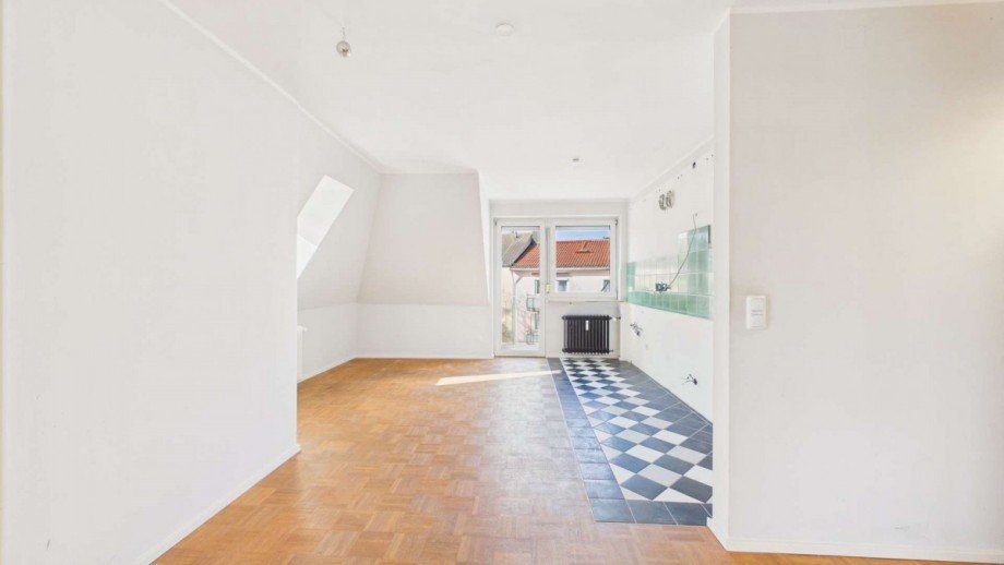 Offene K�che mit Wohnbereich Dachgeschosswohnung M�nchen