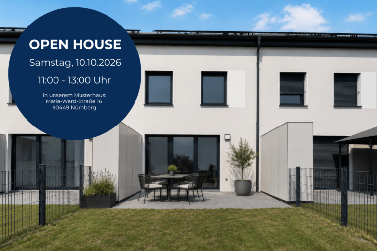 Open House N�rnberg Reihenmittelhaus ERSTBEZUG: Nachhaltiges und familienfreundliches Wohnen in N�rnberg-Gebersdorf