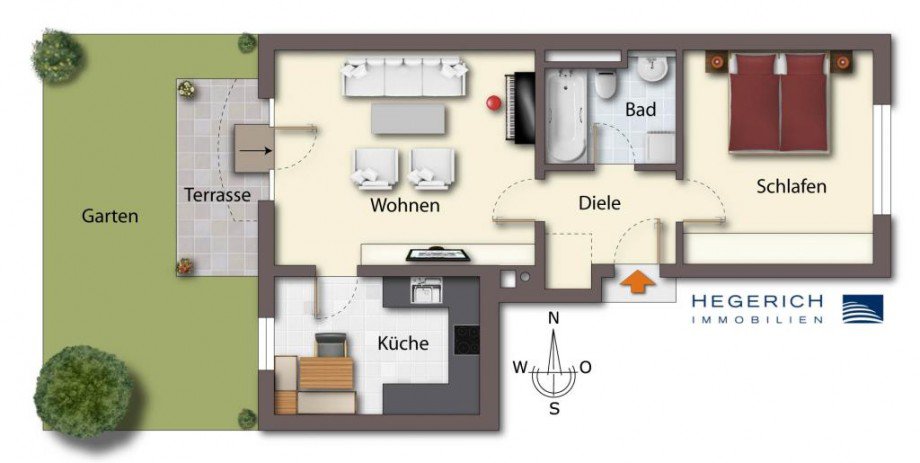 Grundriss Erdgeschosswohnung M�nchen