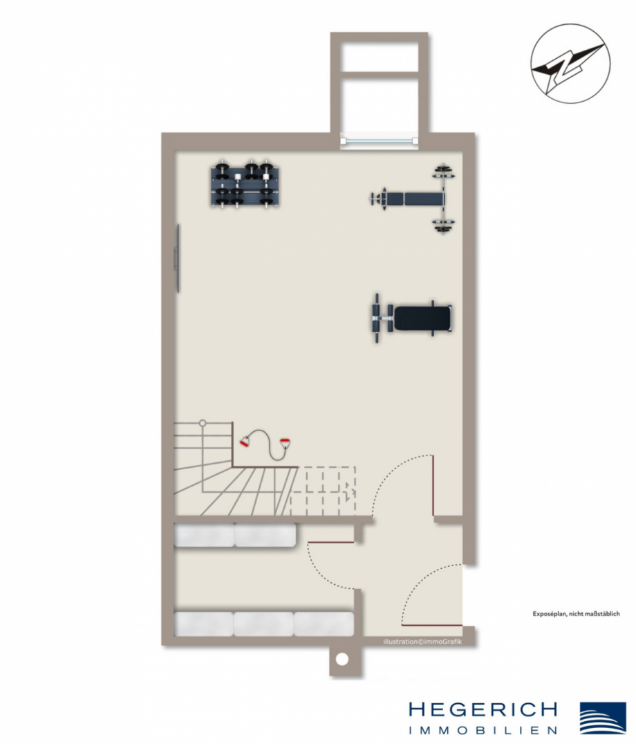 Wohnungsgrundriss Erdgeschosswohnung M�nchen