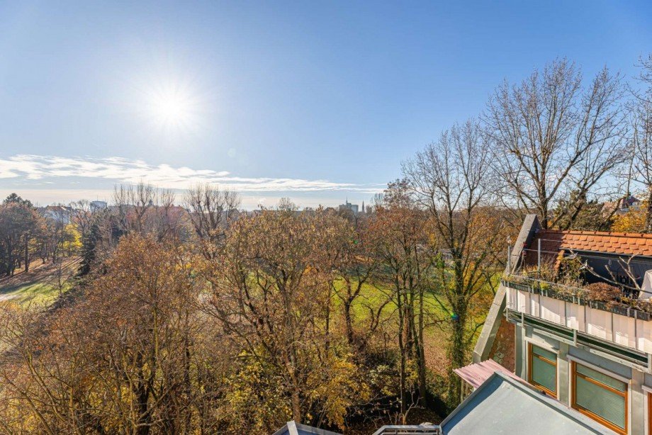 Ausblick Dachterrasse Maisonettewohnung N�rnberg