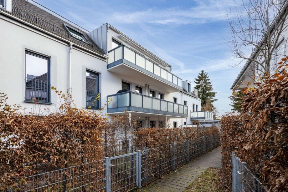 Ansicht auf Balkon Etagenwohnung M�nchen