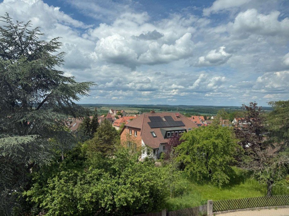 Ausblick Dachgeschosswohnung Cadolzburg