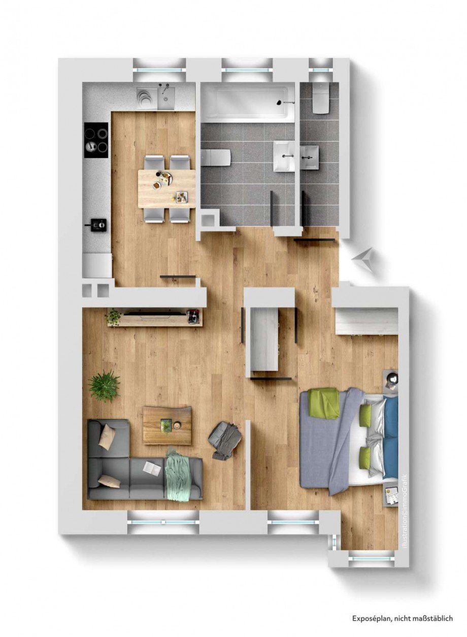 Grundriss Etagenwohnung F�rth