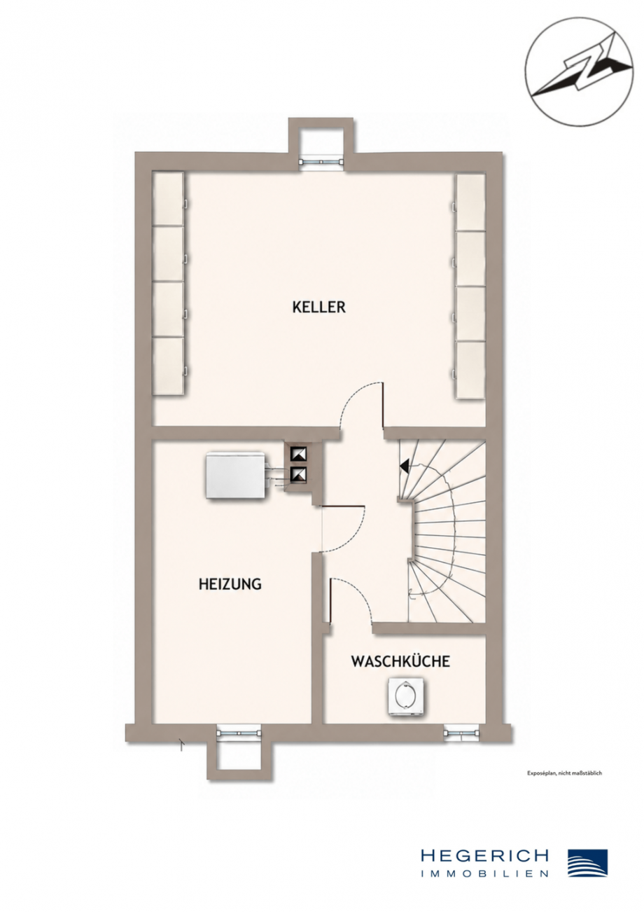 Grundriss Untergeschoss Reihenhaus M�nchen