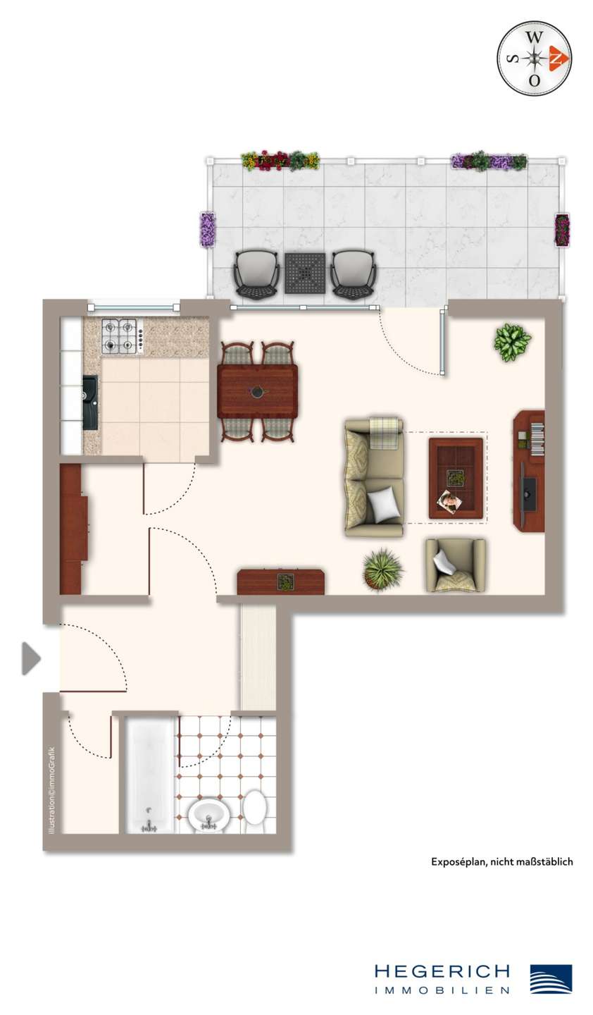 Grundriss Erdgeschosswohnung M�nchen