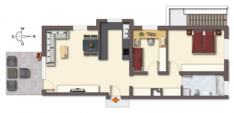 Grundriss Erdgeschosswohnung M�nchen
