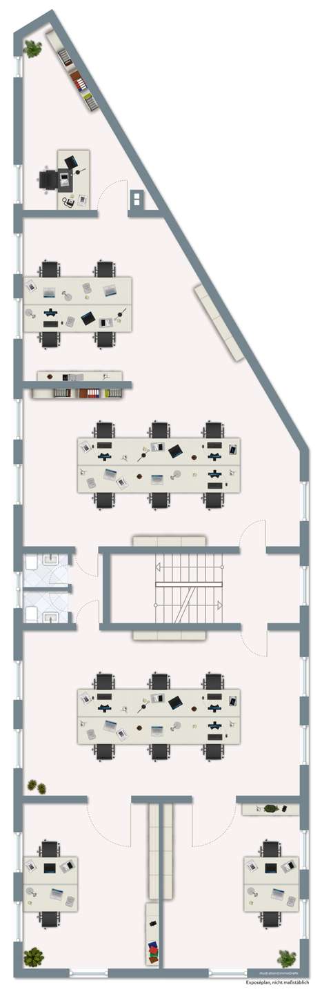 Grundriss 1. OG B�rofl�che F�rth