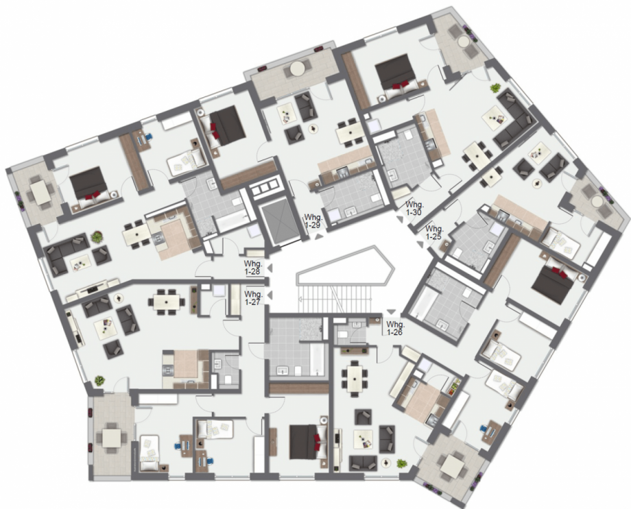 Geschossplan 4.OG Etagenwohnung N�rnberg