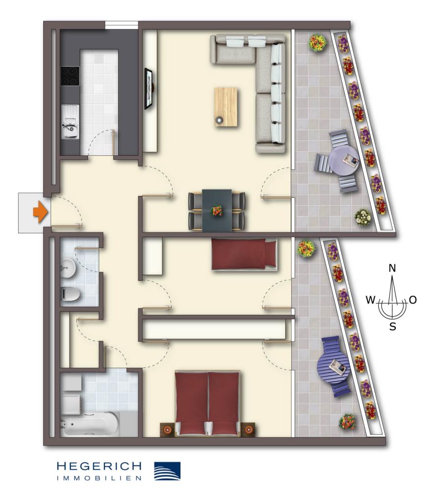 Grundriss Etagenwohnung M�nchen