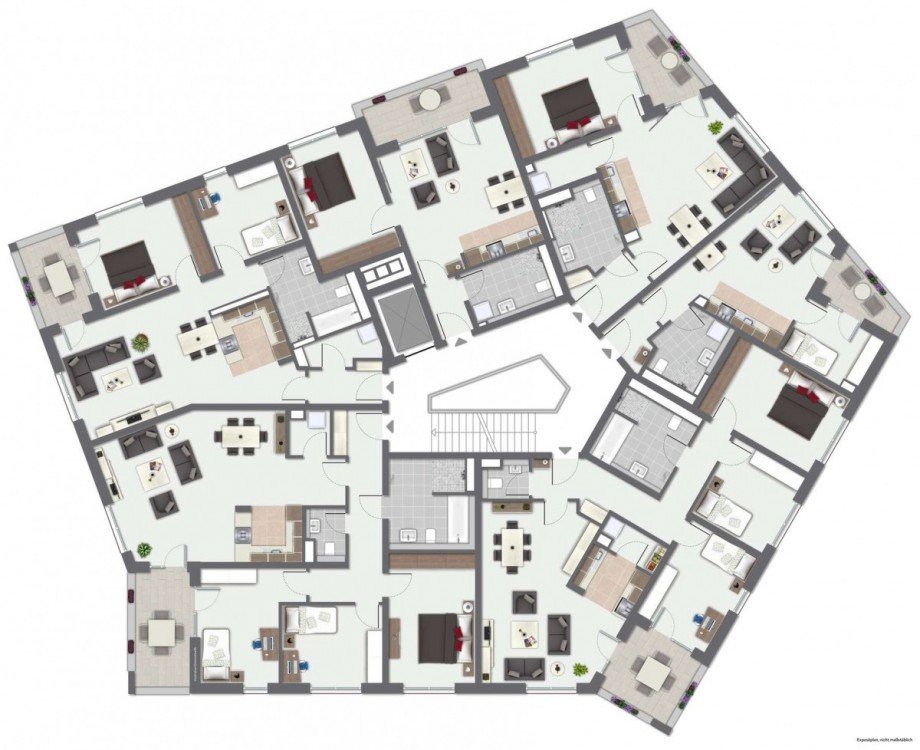 Grundriss Geschossplan 4 OG Etagenwohnung N�rnberg