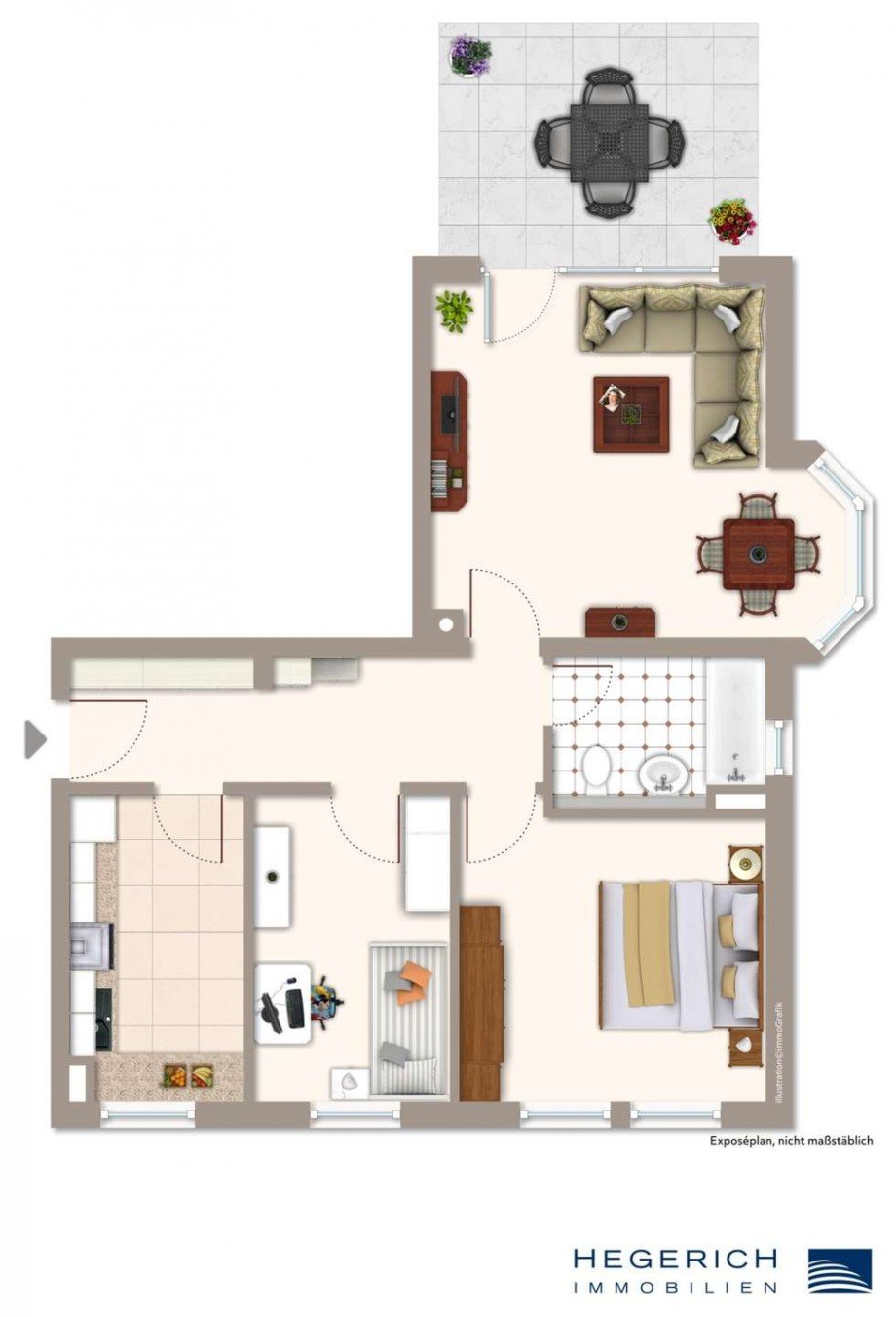 Grundriss Terrassenwohnung M�nchen
