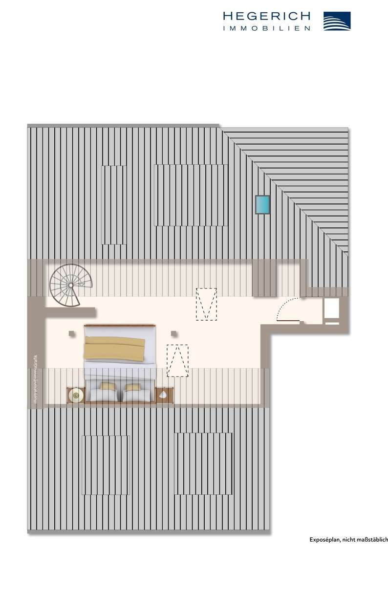 Expos�-Grundriss-Spitzboden Maisonettewohnung M�nchen