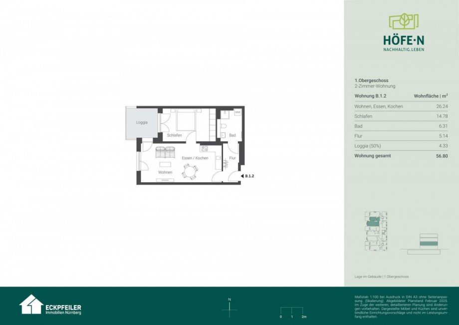 Grundriss_B_1.2 Etagenwohnung N�rnberg
